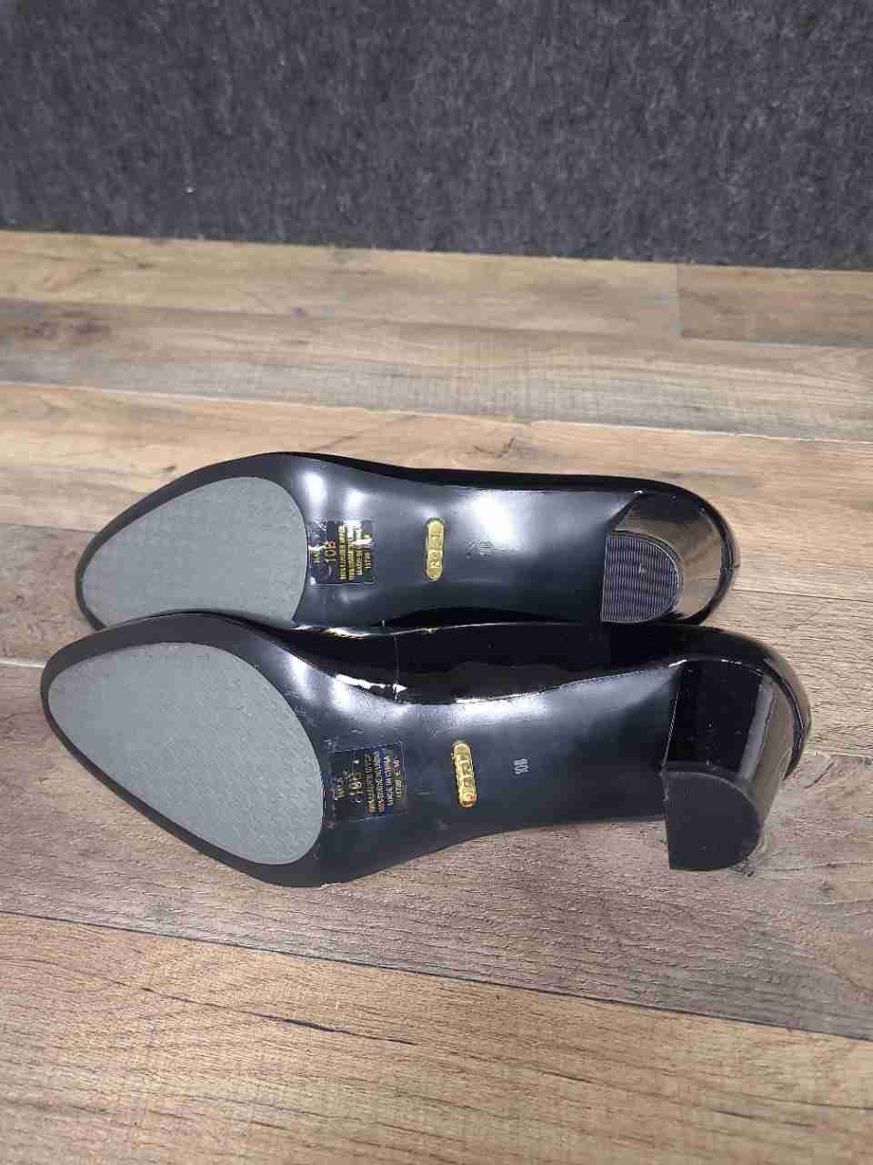 Lauren Ralph Lauren Nala Black Patent Leather Heels Pumps Size 10B