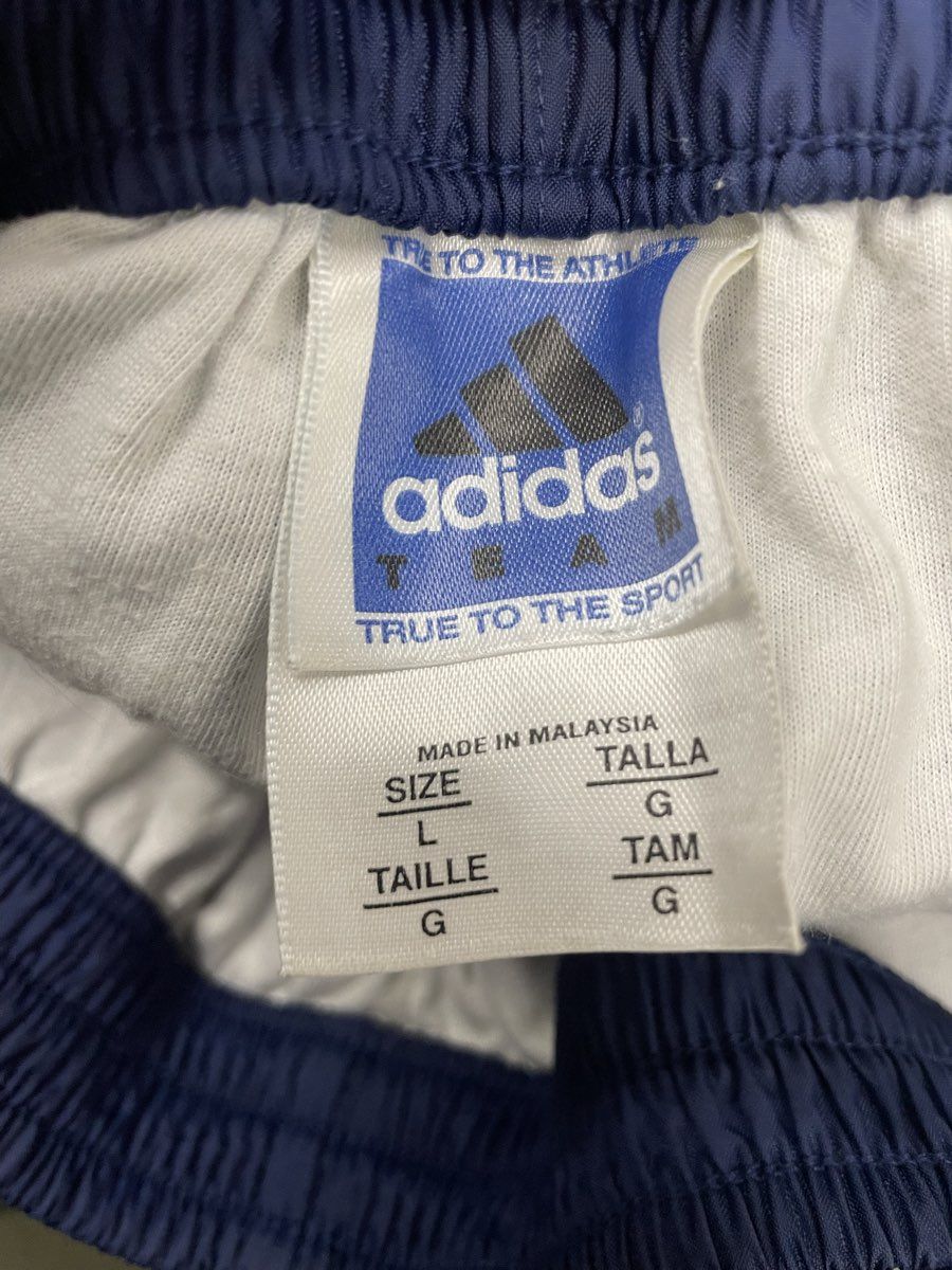 Vintage 90s Adidas Snap Tearaway Nylon Track Pants Blue Sz 2XL