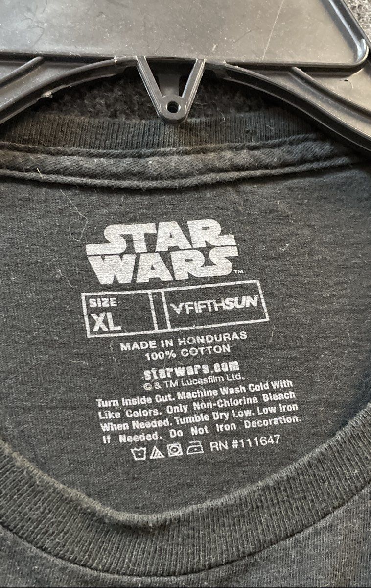 Fifth Sun Men's Star Wars Darth Vader Playing Card Graphic T-Shirt Black Sz XL