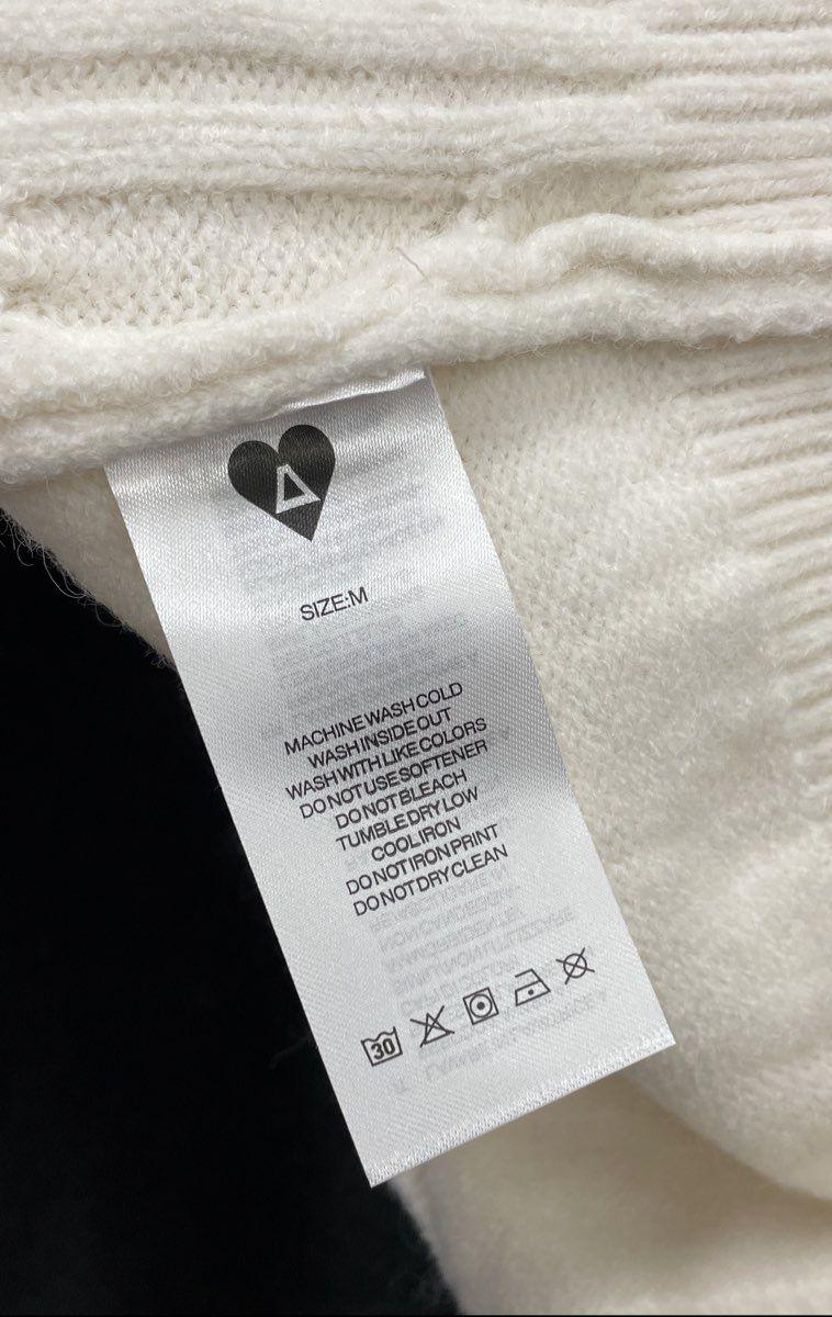 Aelfric Eden Men's Cream Cable Knit Oversized Crewneck Sweater Size M NWT