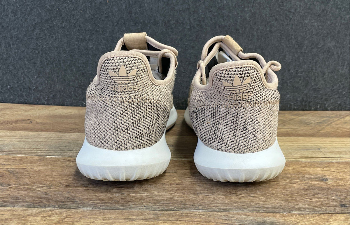 Adidas Tubular Shadow Trace Brown Tan Knit Lifestyle Sneakers Men's Size 9.5