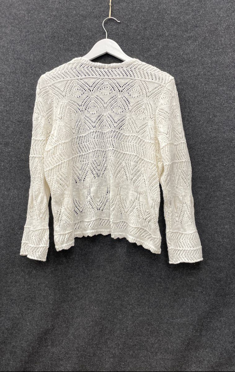 Torrid Women's Pristine Pointelle Tie Front Shrug Sweater White Sz 1X NWT
