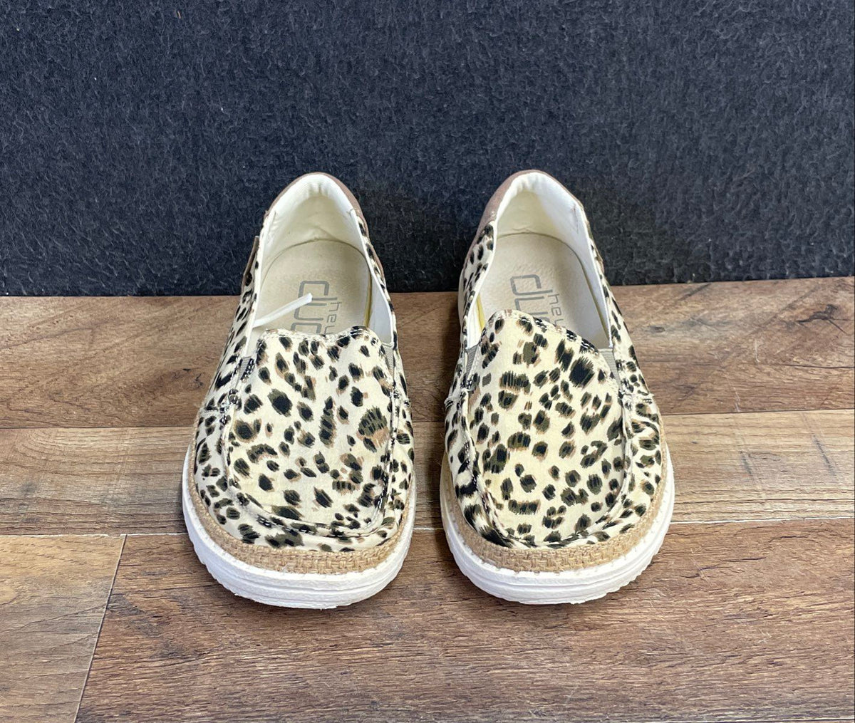 Hey Dude Lena Leopard Angora Women's Slip-On Loafers Size 7