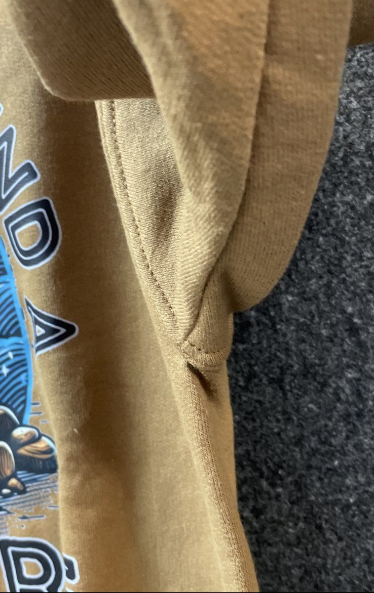 Jerzees Men's Tan Life Is Better Around A Campfire Graphic Sweatshirt Sz M