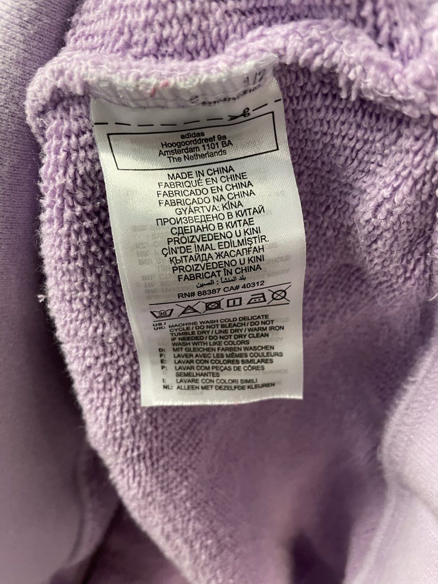 Adidas x Ivy Park Unisex Lavender Purple 3-Stripes Pullover Hoodie Sz XL