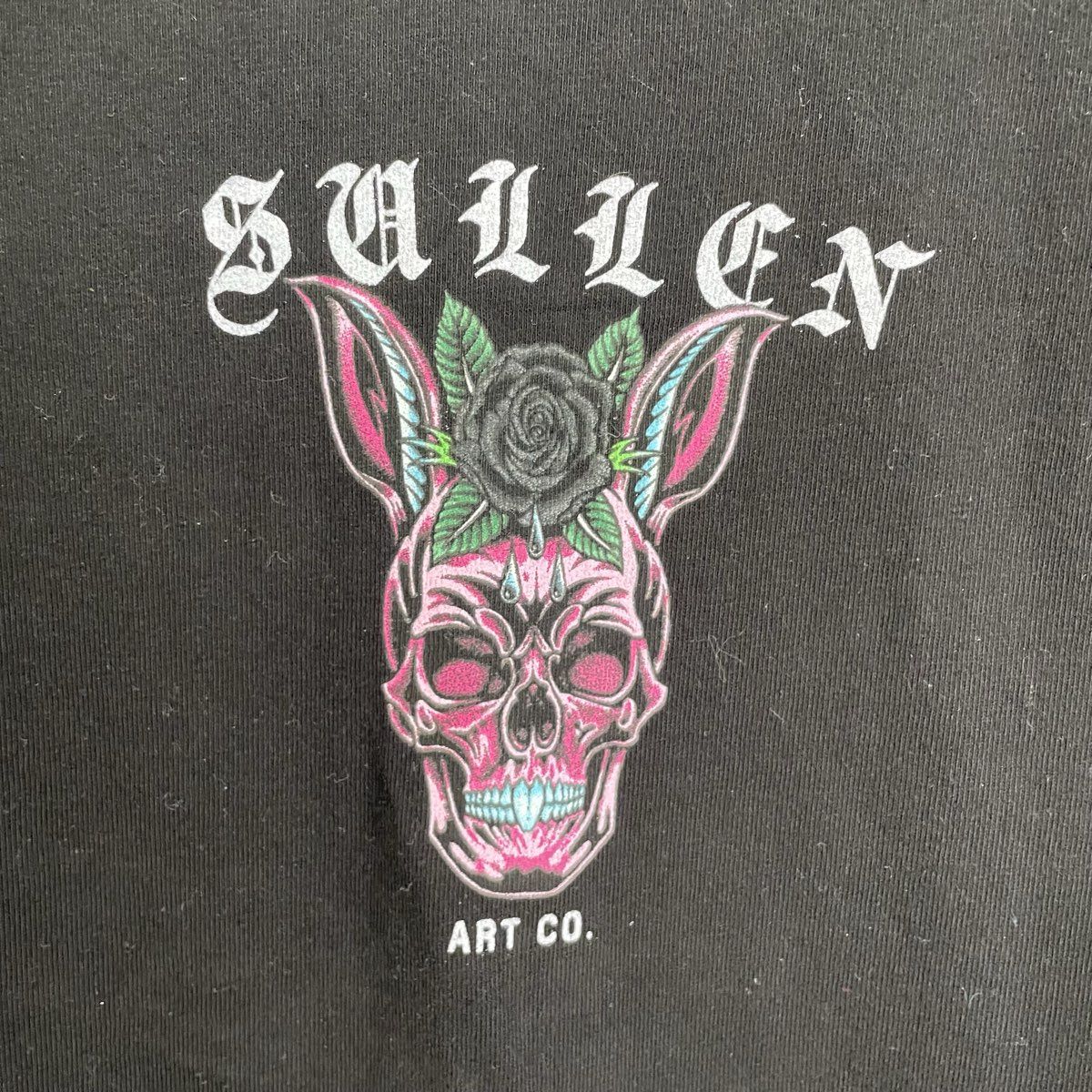 Sullen Art Collective Skull Bunny Rose Premium Fit Graphic T-Shirt SCM 7319 XL