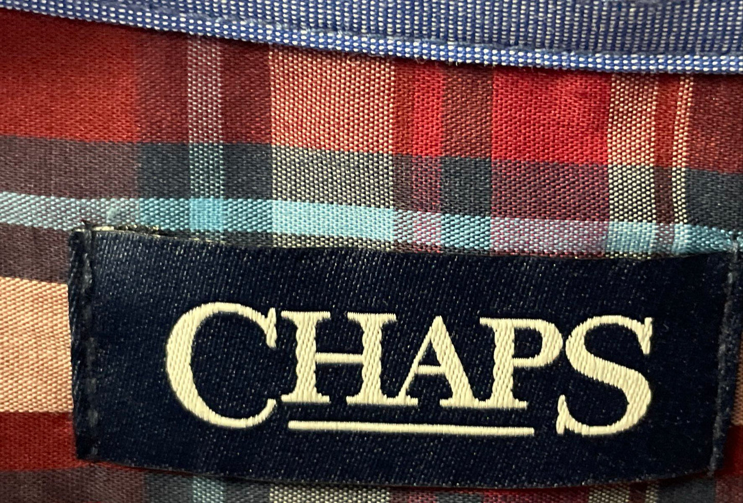 Chaps Men's Red Plaid Stretch Easy Care Long Sleeve Button Up Shirt XXL NWT