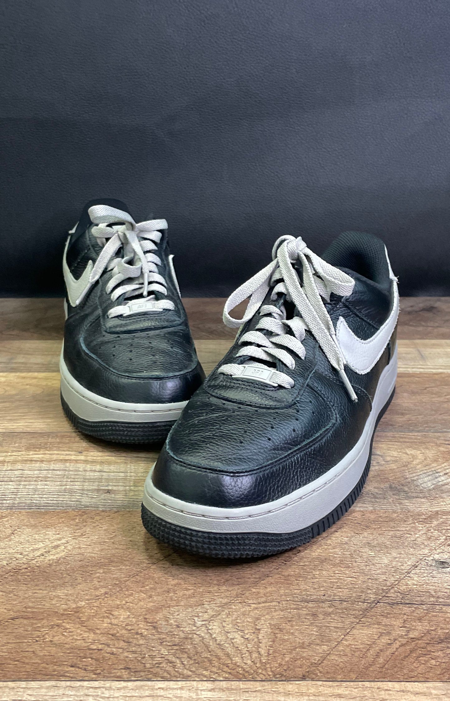 Nike Air Force 1 '07 LV8 Black Grey Yellow Low Top Sneakers Size 10.5