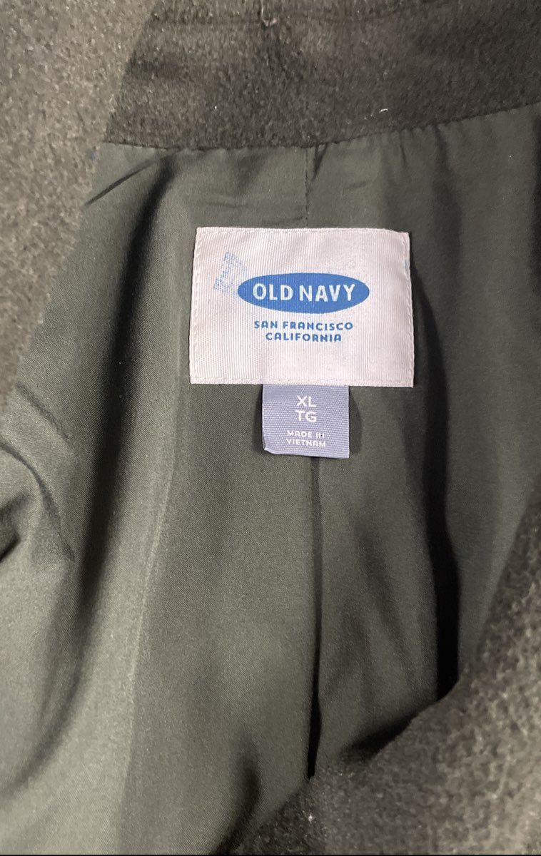 Old Navy Women's Classic Peacoat Green Double Breasted Wool Blend Sz XL