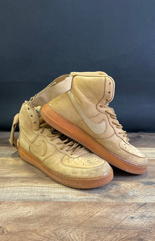 Nike Air Force 1 High 07 LV8 Wheat Flax Tan Gum Sole Sneakers Mens Size 11.5
