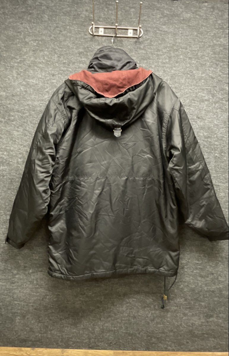 Vintage 90s Coleman Men's Black Anorak Half Zip Hooded Pullover Jacket