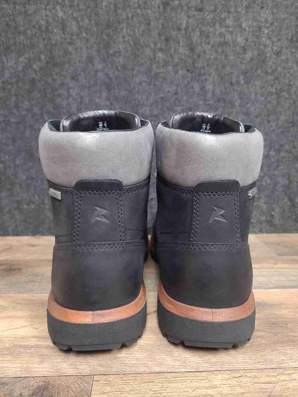 ECCO Tredtray Black Leather Gore-Tex Waterproof Ankle Boots Men's Size 45