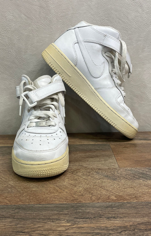 Nike Air Force 1 Mid '07 Triple White Big Kids Sneakers Size 7Y DH2933-111