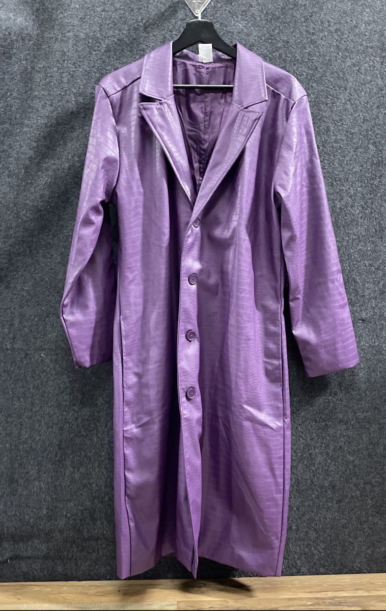 Spirit Halloween Men's Joker Purple Suicide Squad Faux Leather Jacket Size M