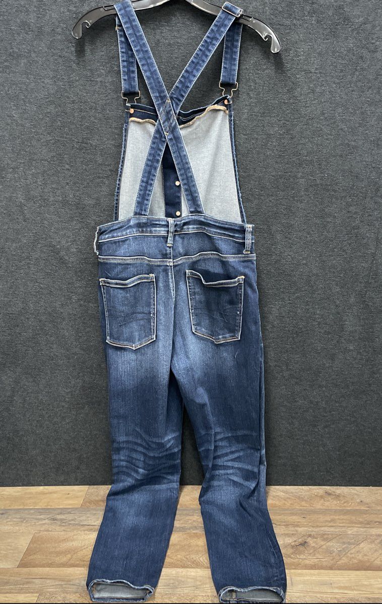 American Eagle Women's Blue Jegging Overalls Ne(x)t Level Stretch Sz 12