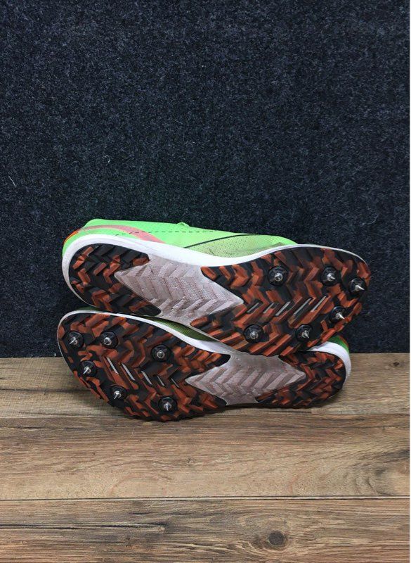Brooks Draft XC Neon Green Orange Track Cross Country Spikes Size 10.5