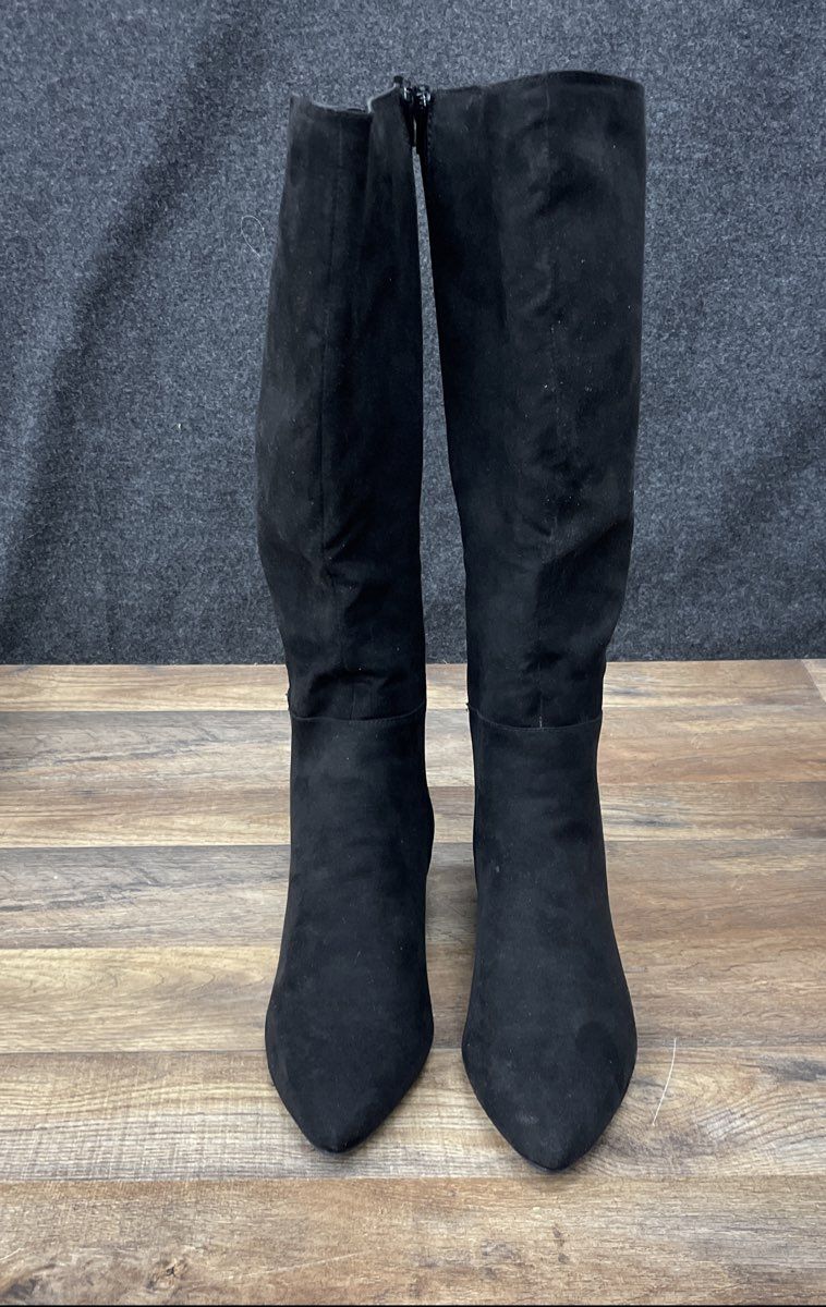 A New Day Tay Black Faux Suede Tall Dress Boots Women's Size 9.5