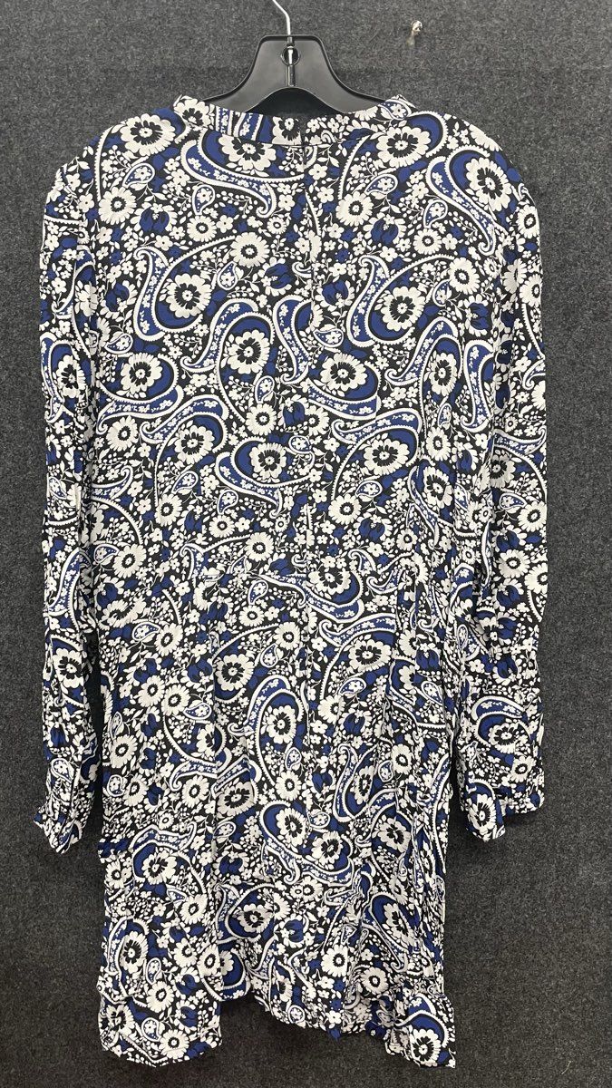 LOFT Women's Blue Paisley Keyhole Shift Dress Viscose NWT Sz 18
