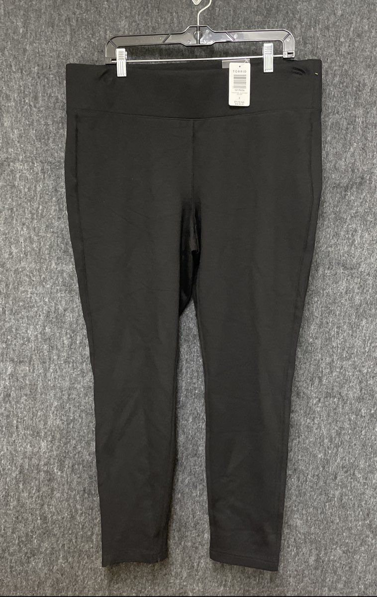 Torrid Women's Black Slim Fix Pixie Ponte Pull On Stretch Pants Sz 2R NWT