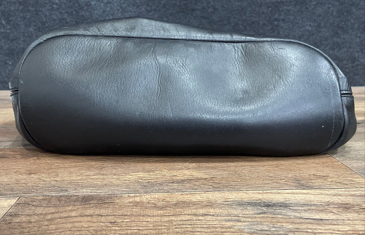 J.Crew Black Leather Large Tote Bag Double Handle Handbag