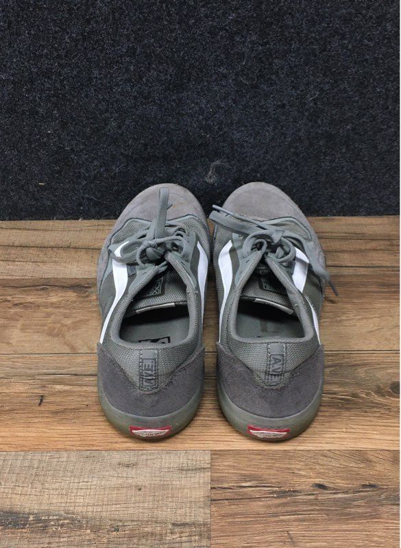 Vans AVE Grey White Mesh Suede Low Top Pro Skate Shoes Men's Size 10