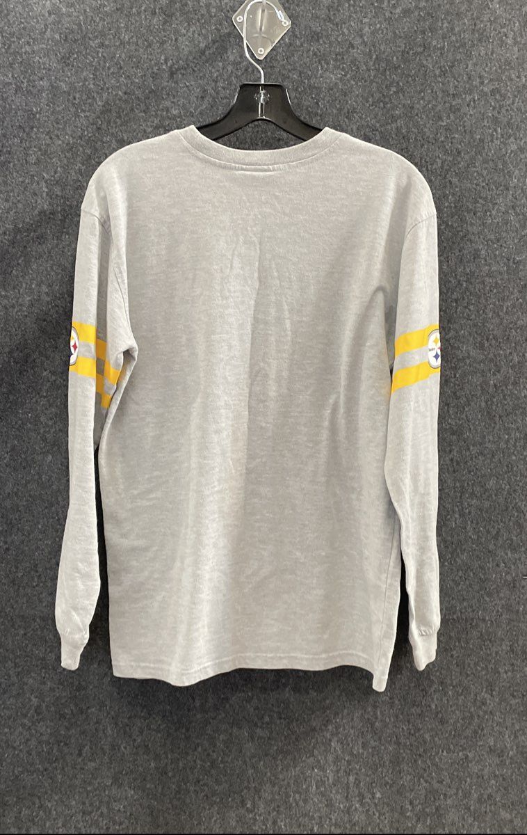 NFL Youth Pittsburgh Steelers Grey Long Sleeve Graphic T-Shirt Sz XL 18/20