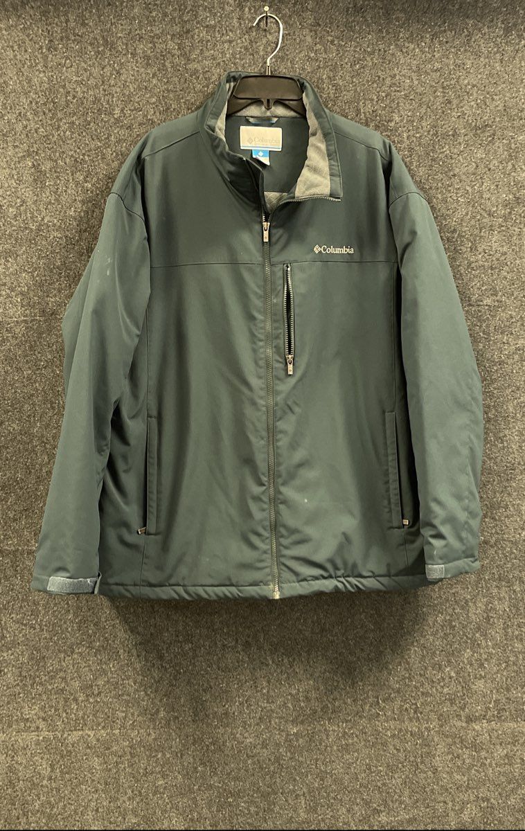 Columbia Men's Green Softshell Fleece Lined Full Zip Jacket Sz XXL