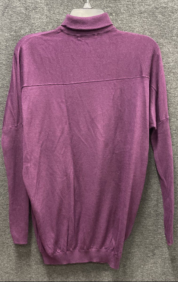Vince Women's Purple Silk Cashmere Blend Dolman Sleeve Turtleneck Sweater Sz XS