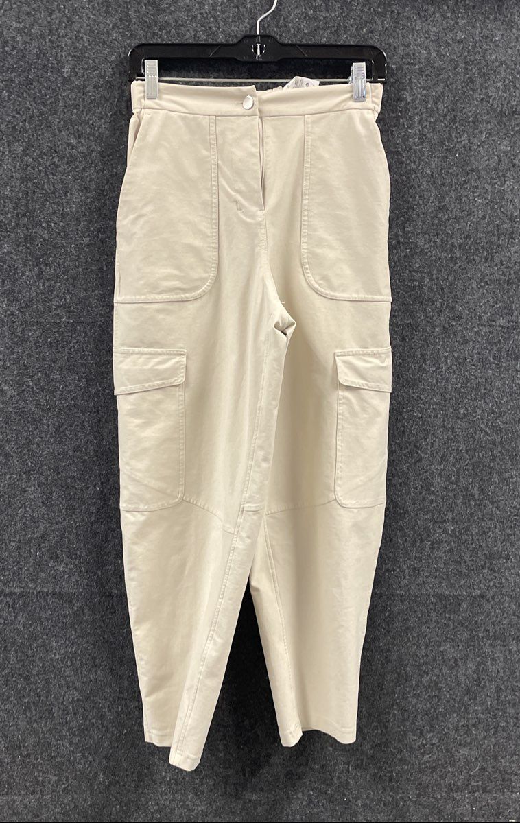 Lululemon Women's Cream Utilitech High-Rise Cargo Pants Tapered Leg Sz 25