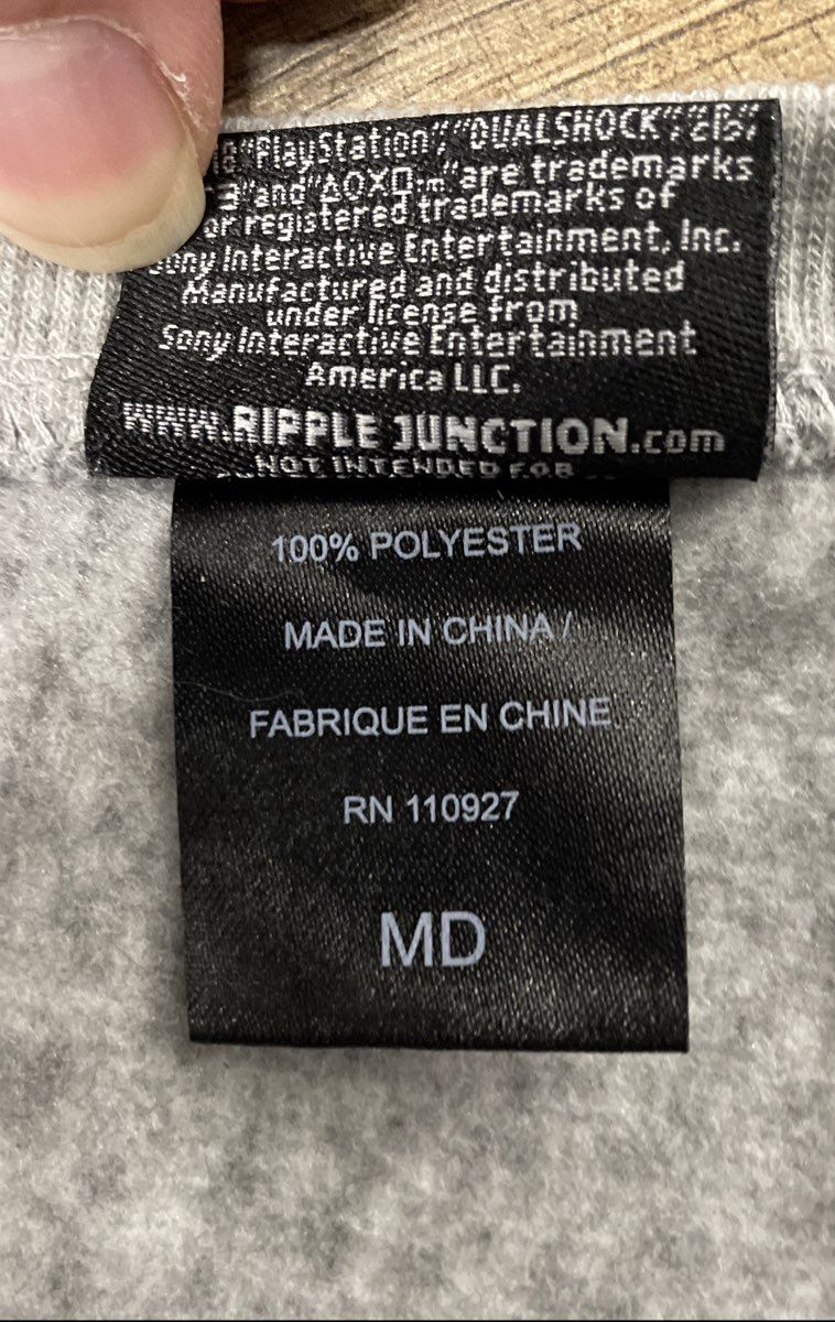 PlayStation Men's Gray Fair Isle Graphic Logo Sweater Ripple Junction Sz MD