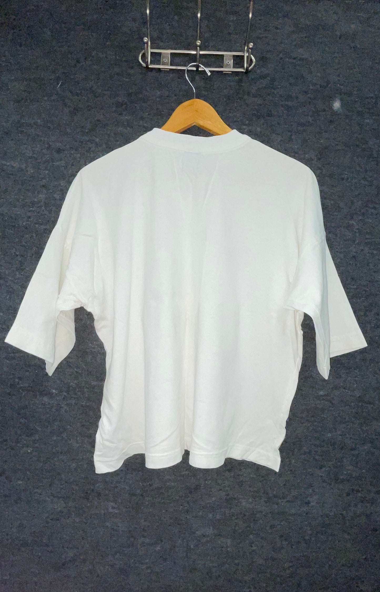 Vintage 90s Ademo Men's Euro Club White Graphic T-Shirt Made in USA Sz M