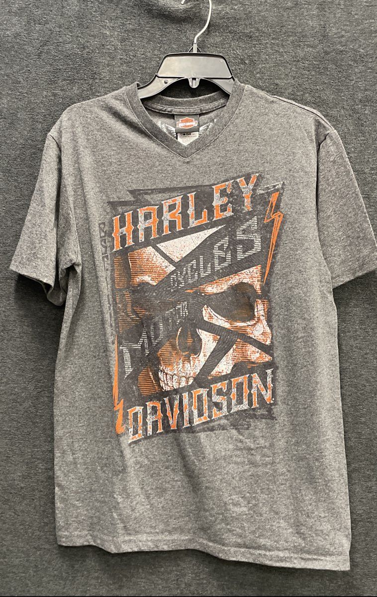 Harley-Davidson Patriot Fairfax VA Skull Graphic T-Shirt VF Imagewear Sz L