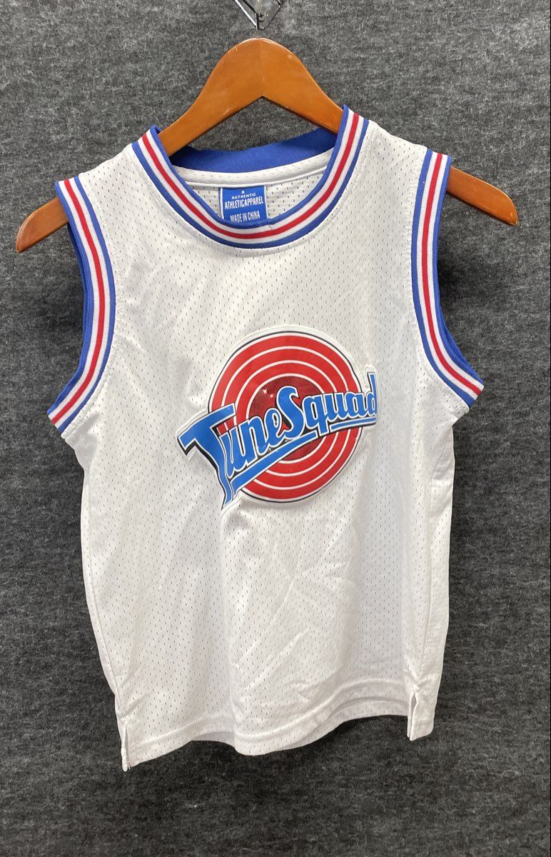 Authentic Athletic Apparel Men's White Tune Squad Space Jam Bugs Bunny Jersey S