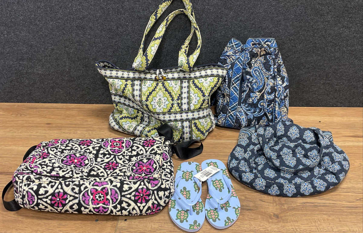 Vera Bradley Handbag Tote Backpack Messenger Flip Flop Lot 5 Pieces NWT
