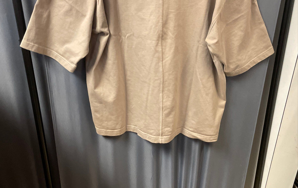 Gymshark Men's Beige Heavyweight Lifting Top Short Sleeve Boxy Sz XXL New