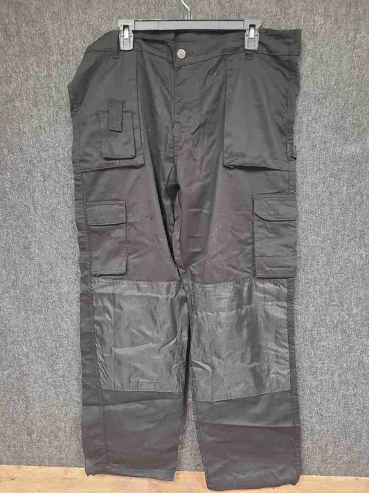 Craze Men's Black Cargo Work Pants Reinforced Knee Multi-Pocket NWT Sz 40 Reg
