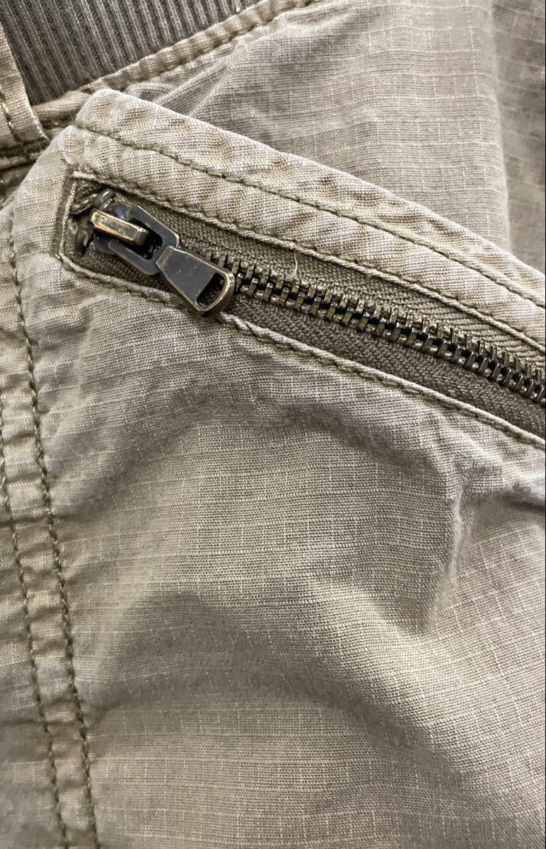 Sonoma Women's Tan Khaki Cargo Utility Pants Ribbed Waist Stretch Sz 4