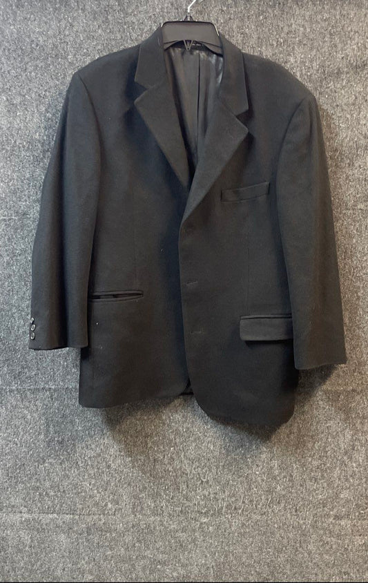 Vintage Y2K Andrew Fezza Fusion Men's Black 3-Button Blazer Sport Coat Sz 42R