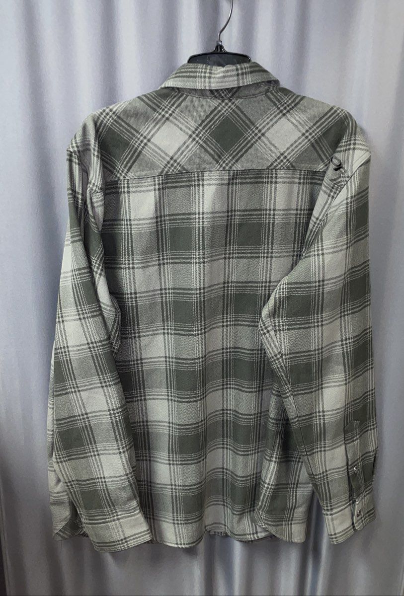 Outdoor Research Men's Grey Plaid Western Long Sleeve Button Up Shirt Size XL