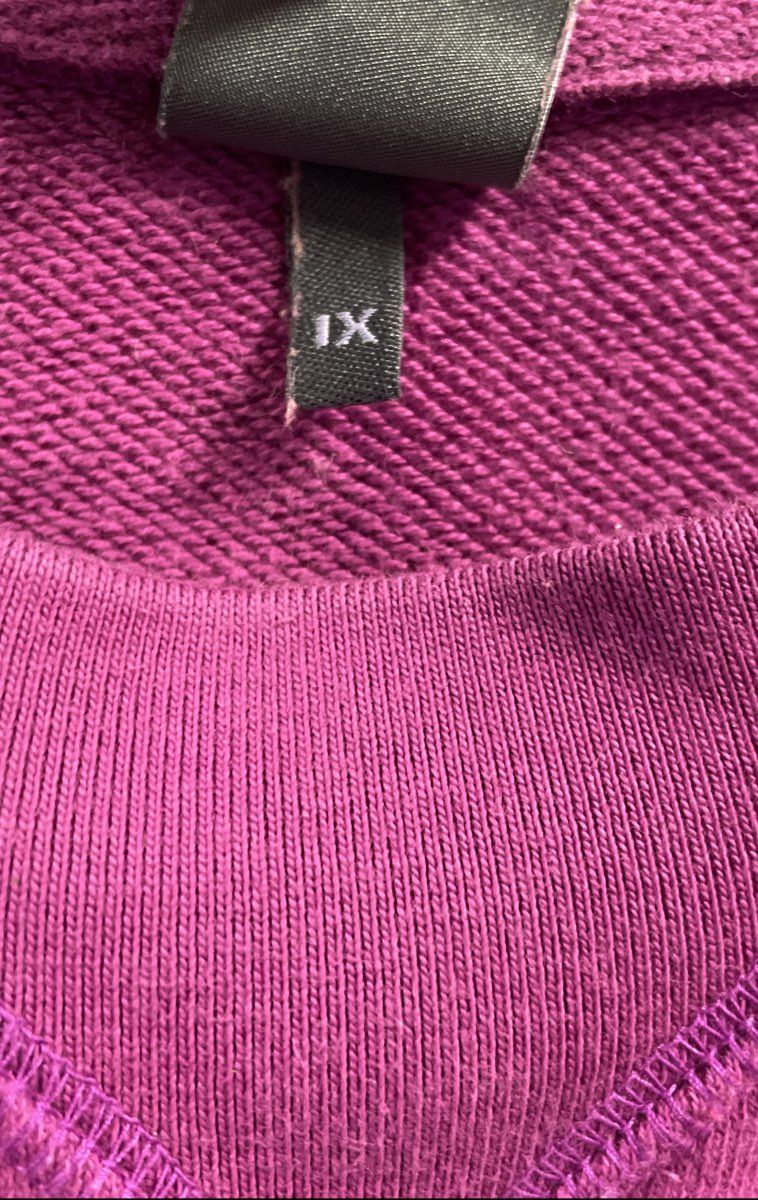 Savage x Fenty Women's Purple Cropped Sweatshirt Logo 100% Cotton Sz 1X