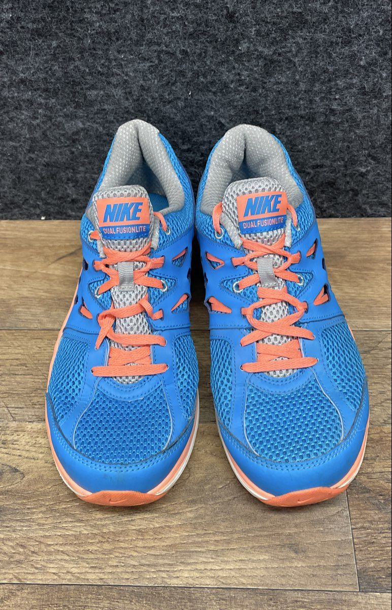 Nike Dual Fusion Lite Blue Hero Metallic Silver Running Shoes Women's Size 9