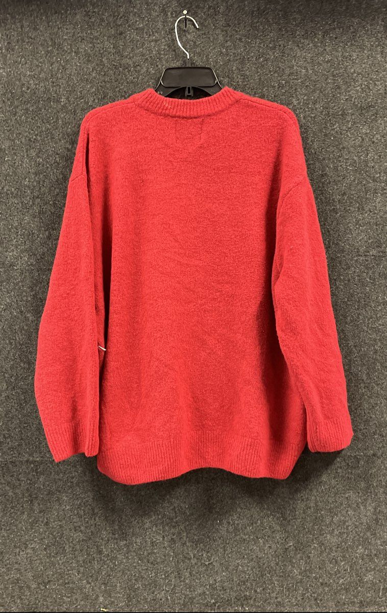 Disney x Primark Women's Red Winnie The Pooh Bear Knit Graphic Sweater Sz M