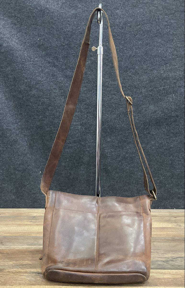SERRV Brown Leather Crossbody Bag Adjustable Strap Multi-Color Tassel
