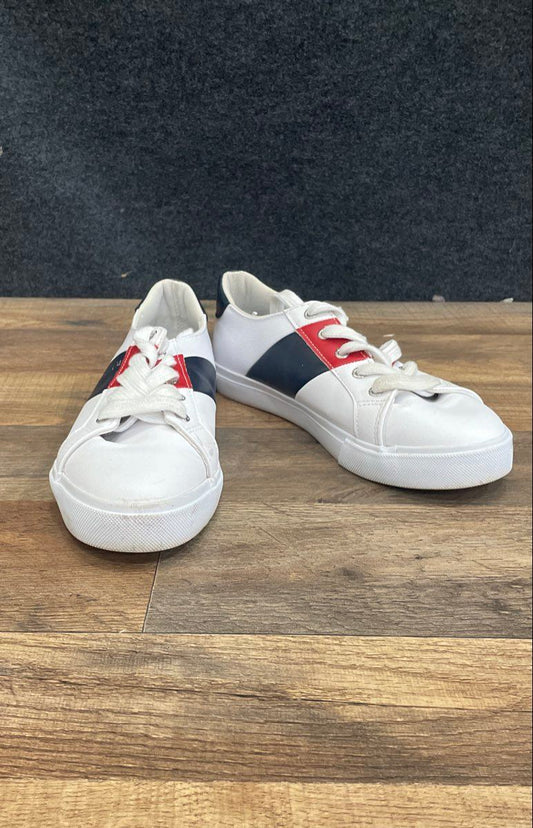 Nautica Ollin White Navy Red Striped Lifestyle Sneakers Women's Size 8