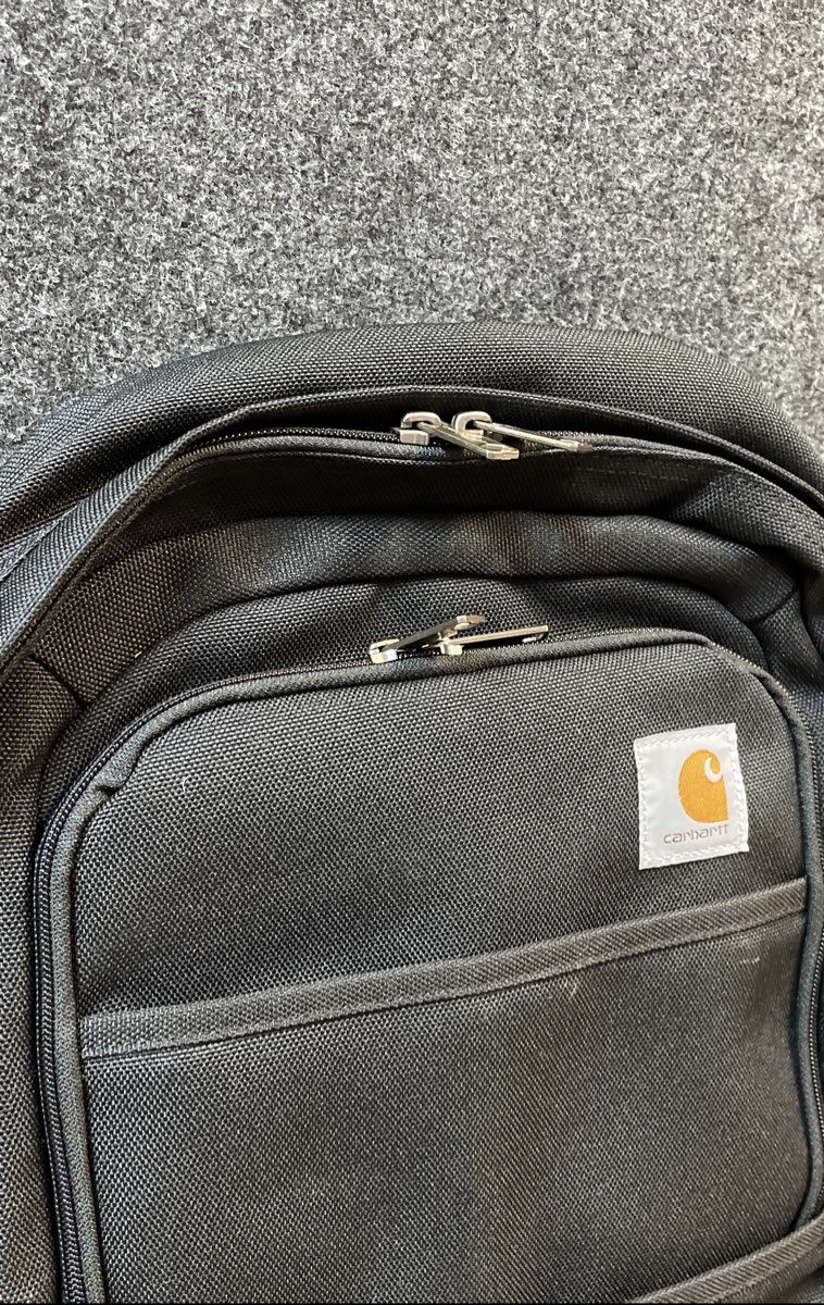 Carhartt Black Canvas Laptop Backpack Padded Work Bag Corporate Promo Logo