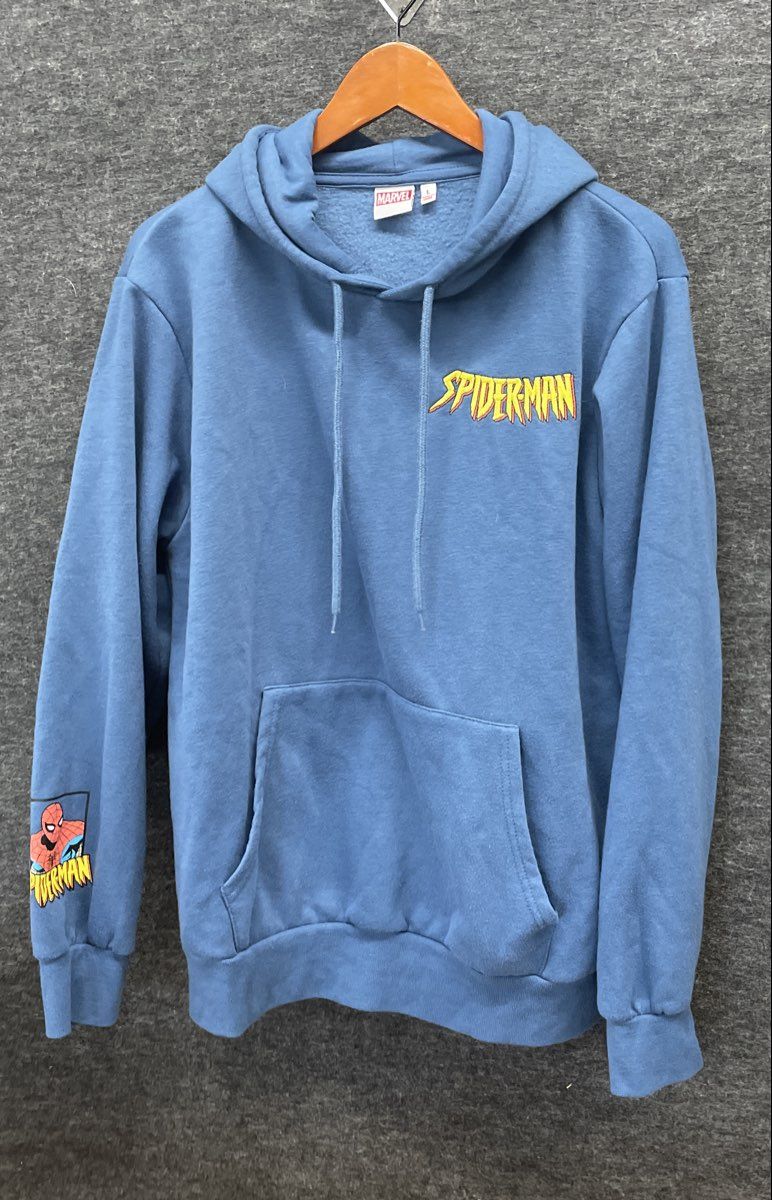 Marvel Men's Blue Spider-Man Doctor Octopus Action Is His Reward Hoodie Sz L