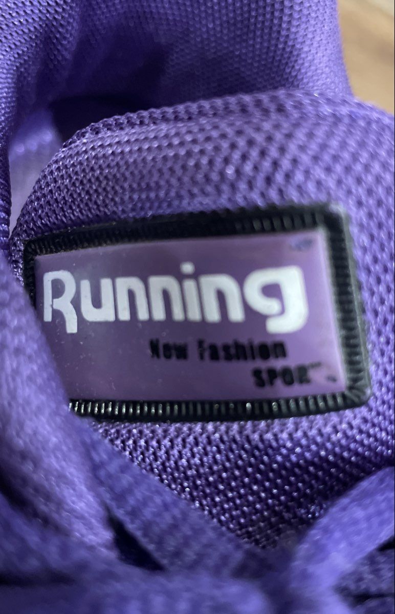 Running Air Purple White Knit Air Cushion Sneakers Women's Sz EUR 36