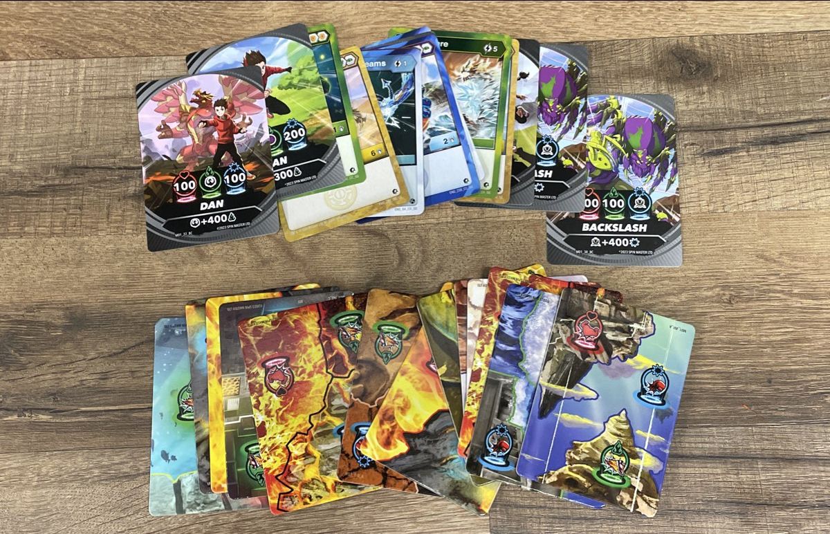 Bakugan Lot 23 Figures Balls + Trading Cards BakuCores Accessories & Case