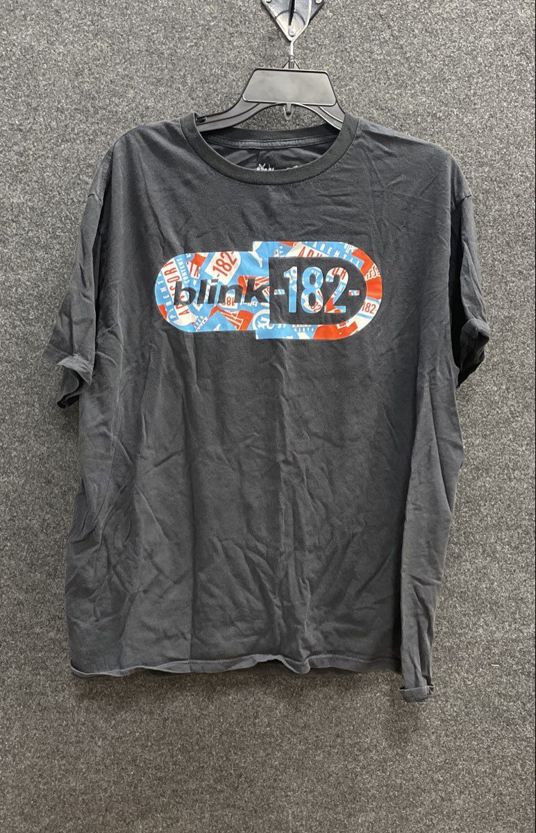 Blink-182 Enema of the State Tracklist T-Shirt Reprint Black Sz XL