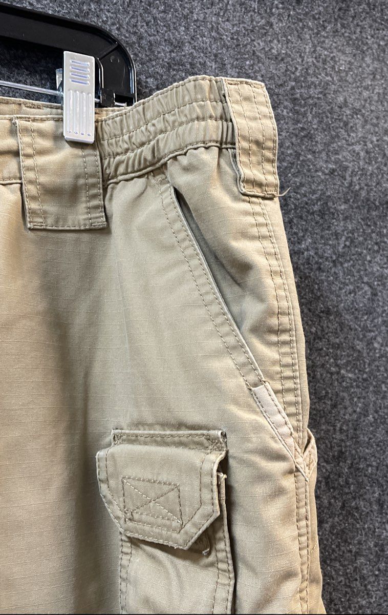 5.11 Tactical Men's Khaki Ripstop Cargo Shorts Style 73287 Utility Strap Sz 42